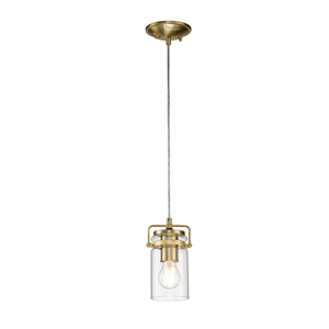 Lampa wisząca Elstead Brinley, 1 × E27, szczotkowany mosiądz small 0