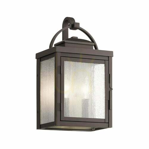 Sprawdź Latarnia naścienna Carlson 2 źródła światła Rubbed Bronze Elstead