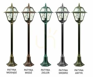 Lampa ogrodowa stojąca SU-MA 110 cm czarna z witrażem K 5002/2/N small 6