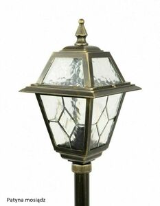 Lampa ogrodowa stojąca SU-MA 110 cm czarna z witrażem K 5002/2/N small 7