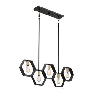 Lampa wisząca - 5 źródeł światła  Elstead small 0