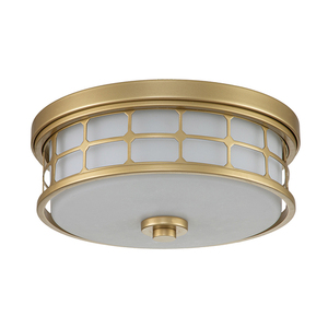 Plafon Guardian - 2 źródła światła - Malowany naturalny mosiądz Elstead small 1
