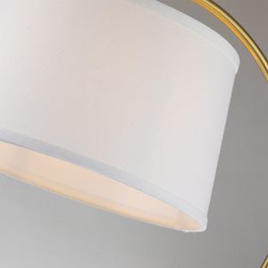 Lampa stołowa Jenkins z kremowym abażurem - E27 - szczotkowany mosiądz Elstead small 4