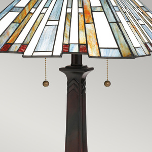 Lampa stołowa Maybeck - 2 źródła światła - Ciemny brąz Elstead small 1
