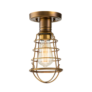 Półplafon Quoizel Mixon postarzany mosiądz 1 × E27 60 W QZ-MIXON-SF-WS small 0