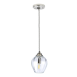Lampa wisząca Tiber - 1 źródło światła - Polerowany nikiel Elstead small 1