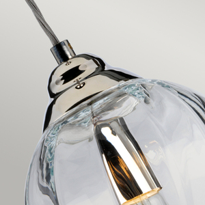 Lampa wisząca Tiber - 1 źródło światła - Polerowany nikiel Elstead small 3