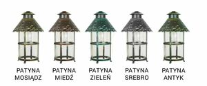 Lampa zewnętrzna wisząca SU-MA Toledo K 1018 R czarna patynowana E27 60W small 2