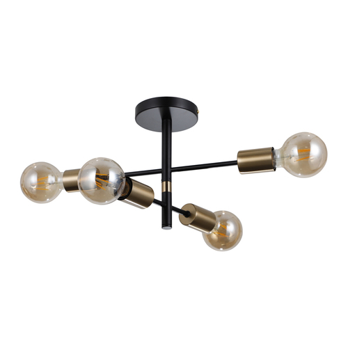 Sprawdź Lampa Wisząca Italux Piansi Czarna 4xE27 Stal PND-4025-4-BL-HBR