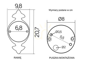 Kinkiet zewnętrzny SU-MA Cordoba II czarny rustykalny K 3012/1/TD small 4
