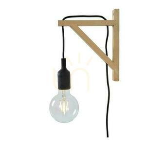 Kinkiet Lucide FIX czarny drewniany loft E27 1-punktowy 08208/01/30 small 3