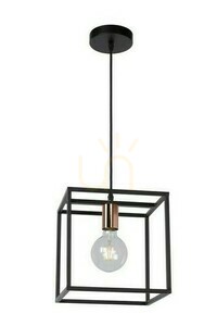 Lampa wisząca Lucide ARTHUR czarna miedziana metalowa vintage 25 cm 08424/01/30 small 0