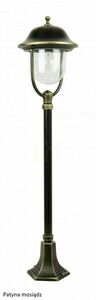 Lampa ogrodowa stojąca SU-MA Prince czarna patynowana 117 cm K 5002/2/O small 4