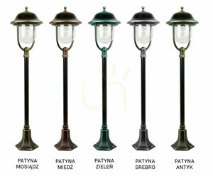 Lampa ogrodowa stojąca SU-MA Prince czarna patynowana 117 cm K 5002/2/O small 7