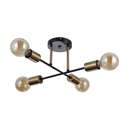 Sprawdź Lampa Sufitowa Italux Formio Czarna 4xE27 40 cm PND-4052-4-BL-HBR
