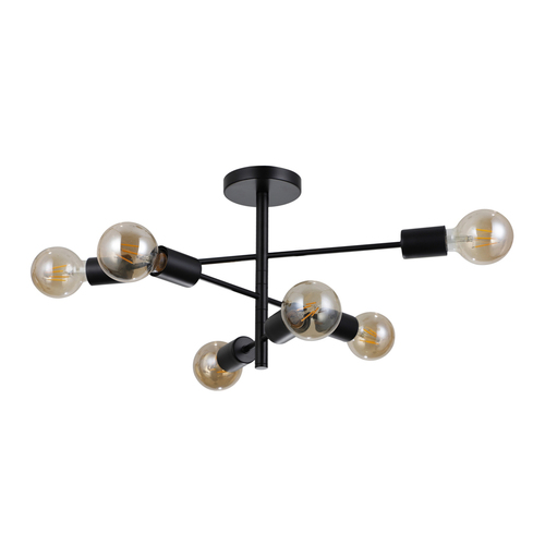 Sprawdź Lampa Wisząca Italux Piansi Czarna 6xE27 PND-4025-6-BL