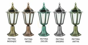 Lampa ogrodowa stojąca SU-MA Retro Classic czarna K 4011/1 small 5