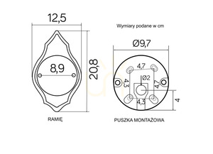 Kinkiet zewnętrzny SU-MA Retro Classic II czarny patyna K 3012/1/DH g small 5