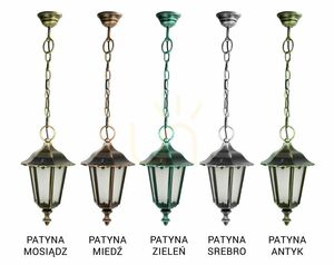 Lampa wisząca zewnętrzna SU-MA Retro Midi czarna patynowana K 1018/1/M small 2