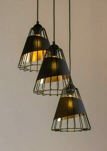 Lampa wisząca Sigma Deni 3 czarna złota 40544 small 1