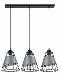Lampa wisząca Sigma Deni 3 czarna szaro-srebrna 40542 small 0