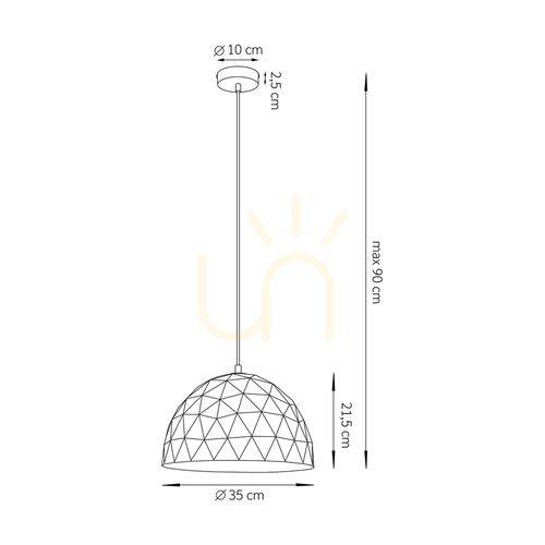 Sprawdź Lampa wisząca Sigma Diament M czarny miedziany 31372