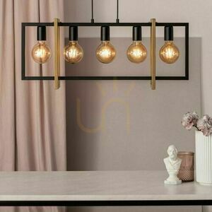 Lampa wisząca Sigma Eden 5 czarno-złota 32236 small 1