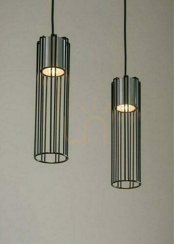 Sprawdź Lampa wisząca Sigma Fobia 2 czarno-srebrna stal lakierowana 33451