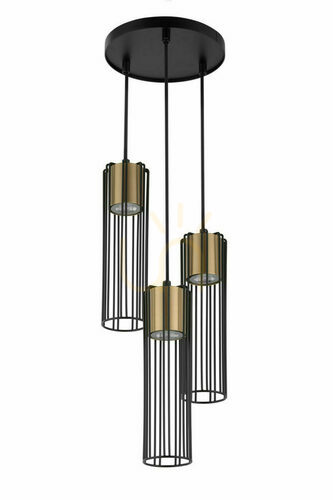 Sprawdź Lampa wisząca Sigma Fobia 3 czarno-złota 33458