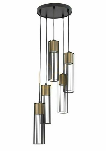 Sprawdź Lampa wisząca Sigma Fobia 5 czarno-złota 33461