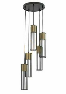 Lampa wisząca Sigma Fobia 5 czarno-złota 33461 small 0