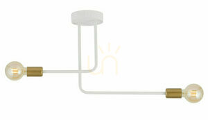 Plafon Sigma Gino 2 biały złoty 64 cm stal lakierowana 1xE27 32379 small 0