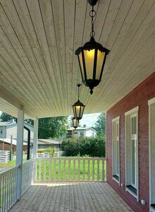 Lampa wisząca zewnętrzna SU-MA Retro Maxi czarna patynowana K 1018/1/BD small 2