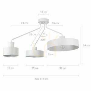 Plafon Sigma Jumbo 3 Biały 31534 E27 Stal Lakierowana small 1