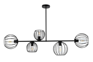 Lampa sufitowa Sigma MADAM 5 czarna 5xE27 32368 small 0