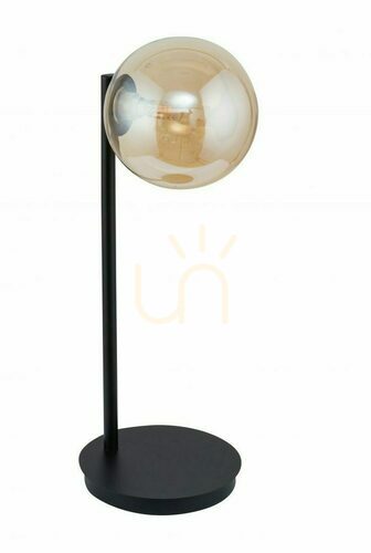 Sprawdź Lampa stołowa Sigma Roma czarna bursztynowy klosz 44 cm 50222