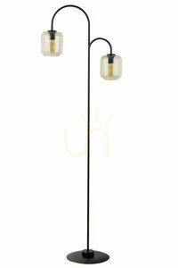 Lampa podłogowa Sigma czarna bursztynowa 2xE27 164 cm 50255 small 0
