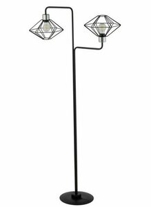 Lampa podłogowa Sigma czarno-srebrna stalowa 2xE27 160 cm 50353 small 0
