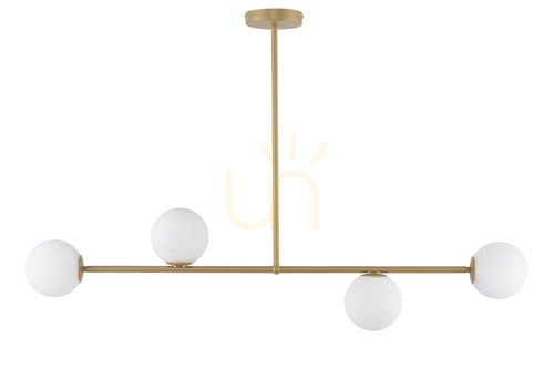 Sprawdź Lampa wisząca Sigma Gama 4 złoty beż 12W G9 104 cm 33333