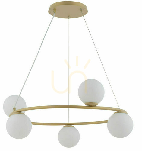 Sprawdź Lampa wisząca Sigma Gama Koło 5 złoty beż SKU 33381