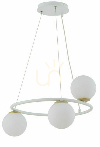 Sprawdź Lampa wisząca Sigma Gama Koło 3 biało-złota 48 cm 33384