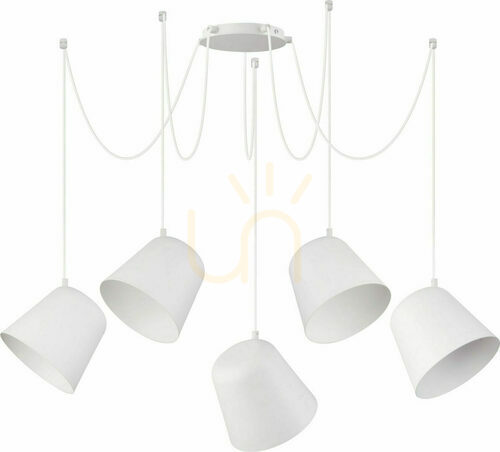 Sprawdź Lampa wisząca Sigma Jawa 5 punktów biała stal lakierowana 31385