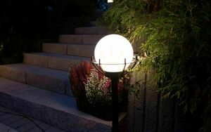 Lampa zewnętrzna wisząca SU-MA Kula z koszykiem 200 czarna K 1018/1/KPO small 2