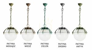 Lampa zewnętrzna wisząca SU-MA Kula z koszykiem 200 czarna K 1018/1/KPO small 4