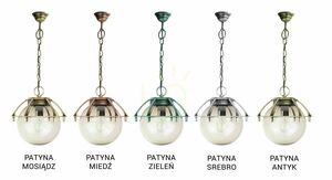 Lampa zewnętrzna wisząca SU-MA Kula z koszykiem 200 czarna K 1018/1/KPO small 5