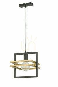 Lampa wisząca Sigma Merci 1 czarno-złota 32386 small 0