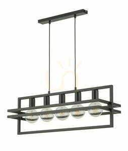 Lampa wisząca Sigma Merci 5 czarna stalowa 76 cm SKU 32397 small 0