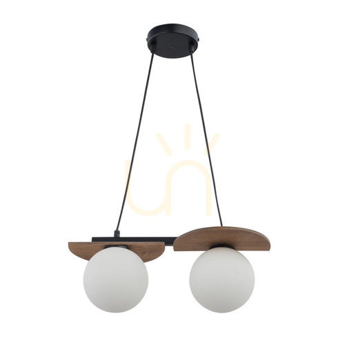 Sprawdź Lampa wisząca Sigma Mirror 2 czarna biały klosz 2xG9 33298