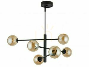Lampa wisząca Sigma ORO 6 czarna bursztynowa 32073 small 0