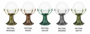 Lampa ogrodowa stojąca SU-MA Kula czarna 39 cm K 4011/1/KPO small 4